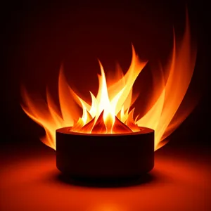 Blazing Fire Icon: A Shiny, Hot Flame