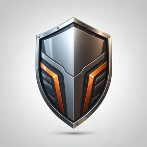 Shiny 3D Shield Design Icon Gem