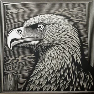Bald Eagle with Piercing Gaze: Majestic Bird of Prey