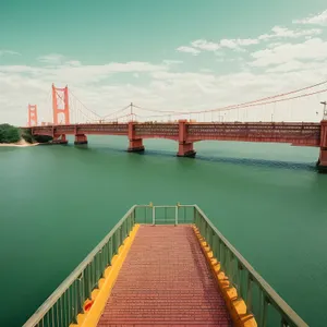 Golden Gate Bridge at Dusk: Iconic City Landmark over Pacific