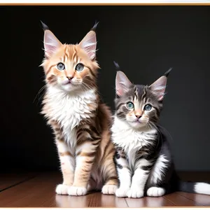 Charming Tabby Kitten with Playful Eyes