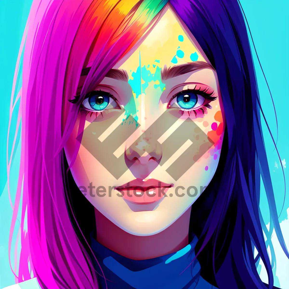 Picture of Stunning Fashion Portrait with Mesmerizing Eyes