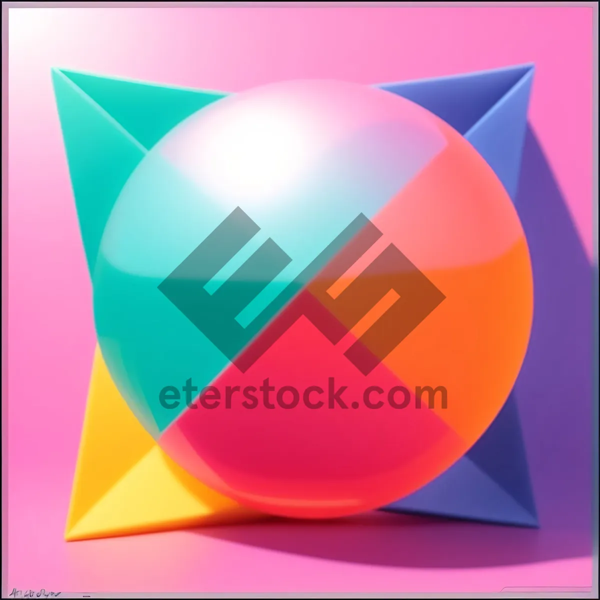 Picture of Glossy Glass Circle Button - Bright, Graphic Design Element