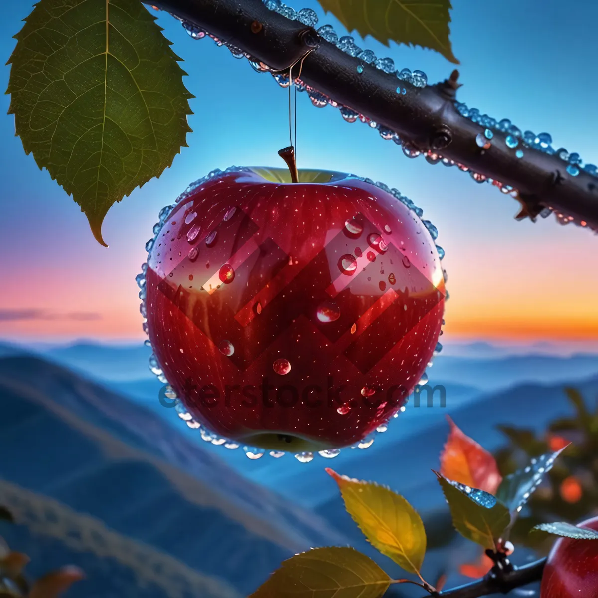 Picture of Fresh Cherry and Apple Dessert Bowl