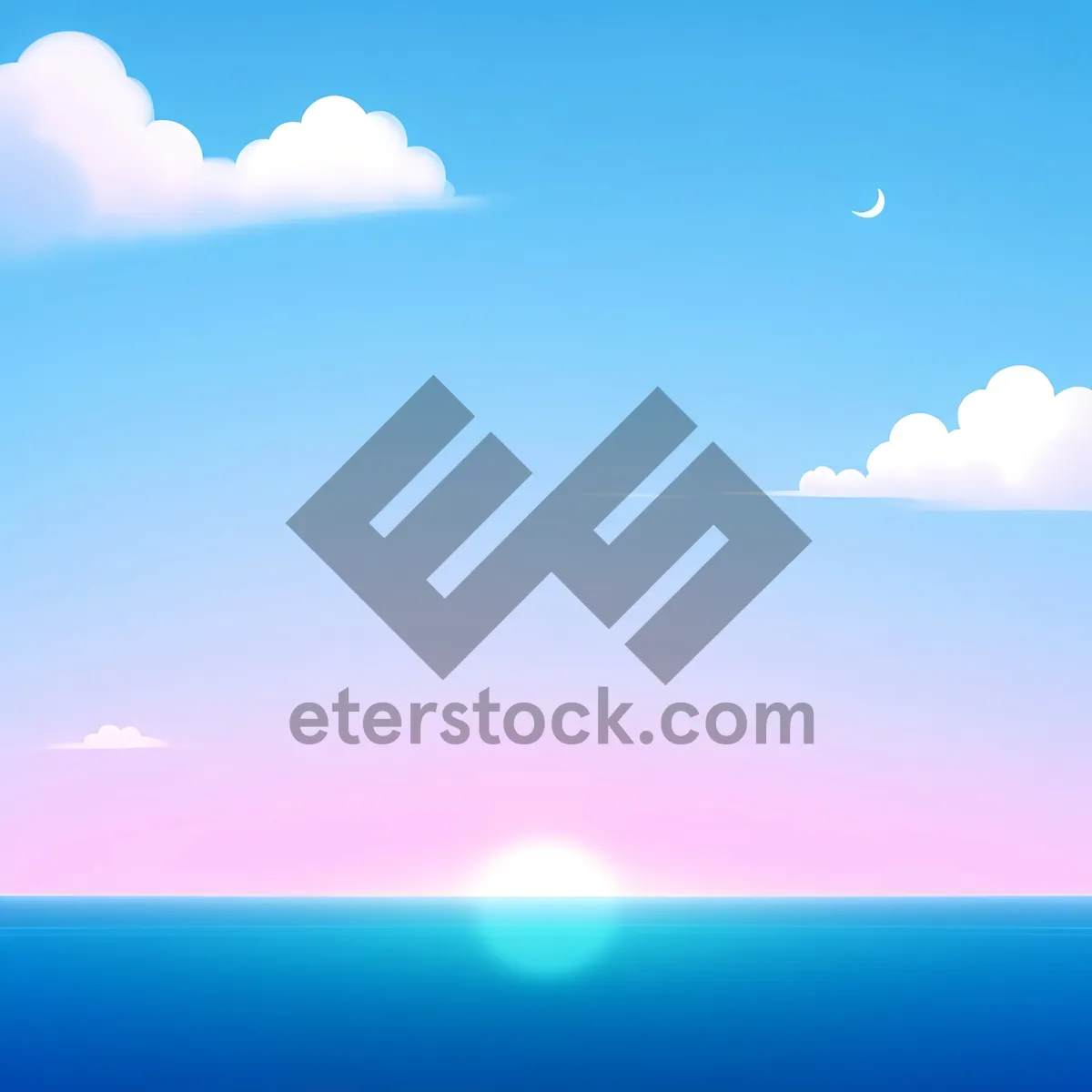 Picture of Serene Summer Sky with Dreamy Clouds
