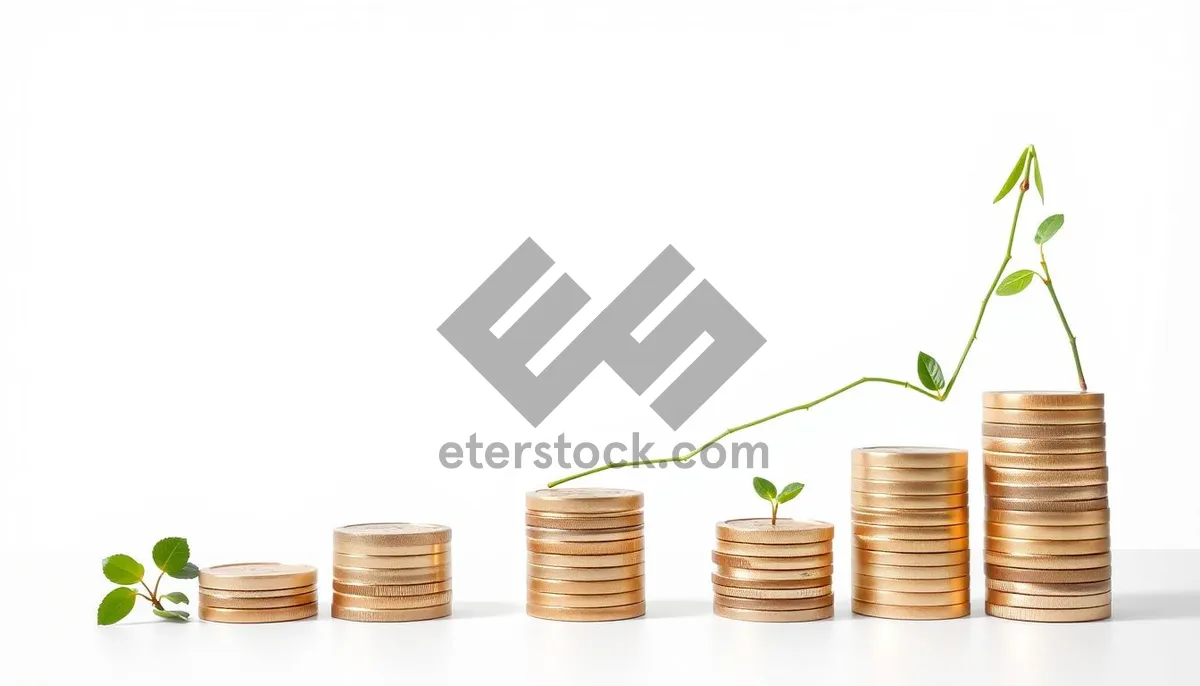 Picture of Gold Coins Financial Investment Wealth Tower