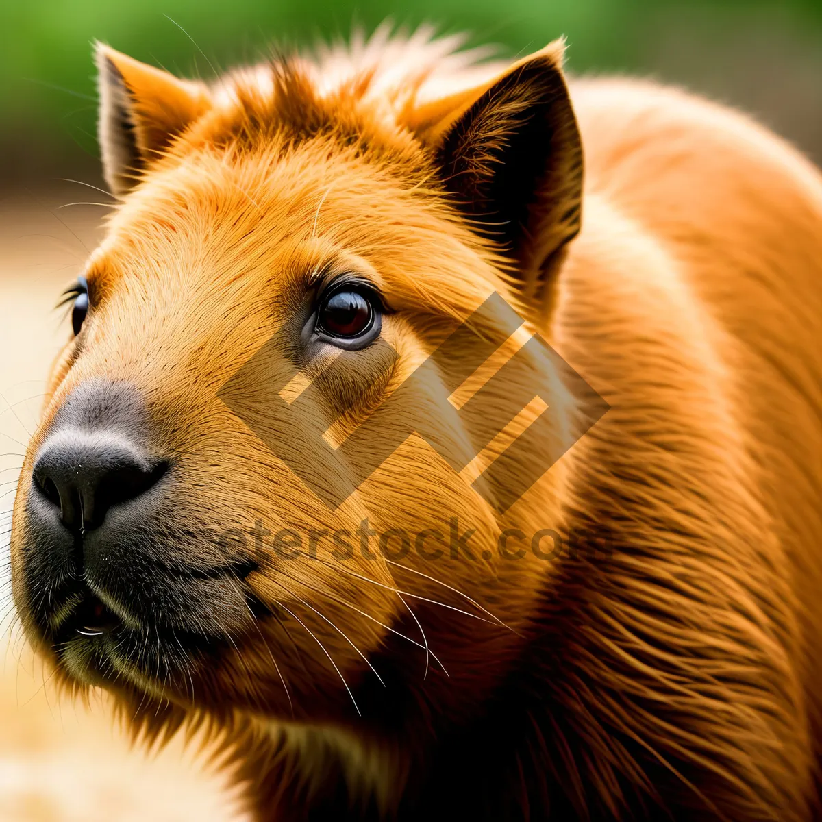 Picture of Majestic Mane: Wild Horse Grazing in Grassland