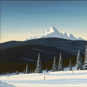 Winter Wonderland: Majestic Ski Resort Amidst Snowy Mountains
