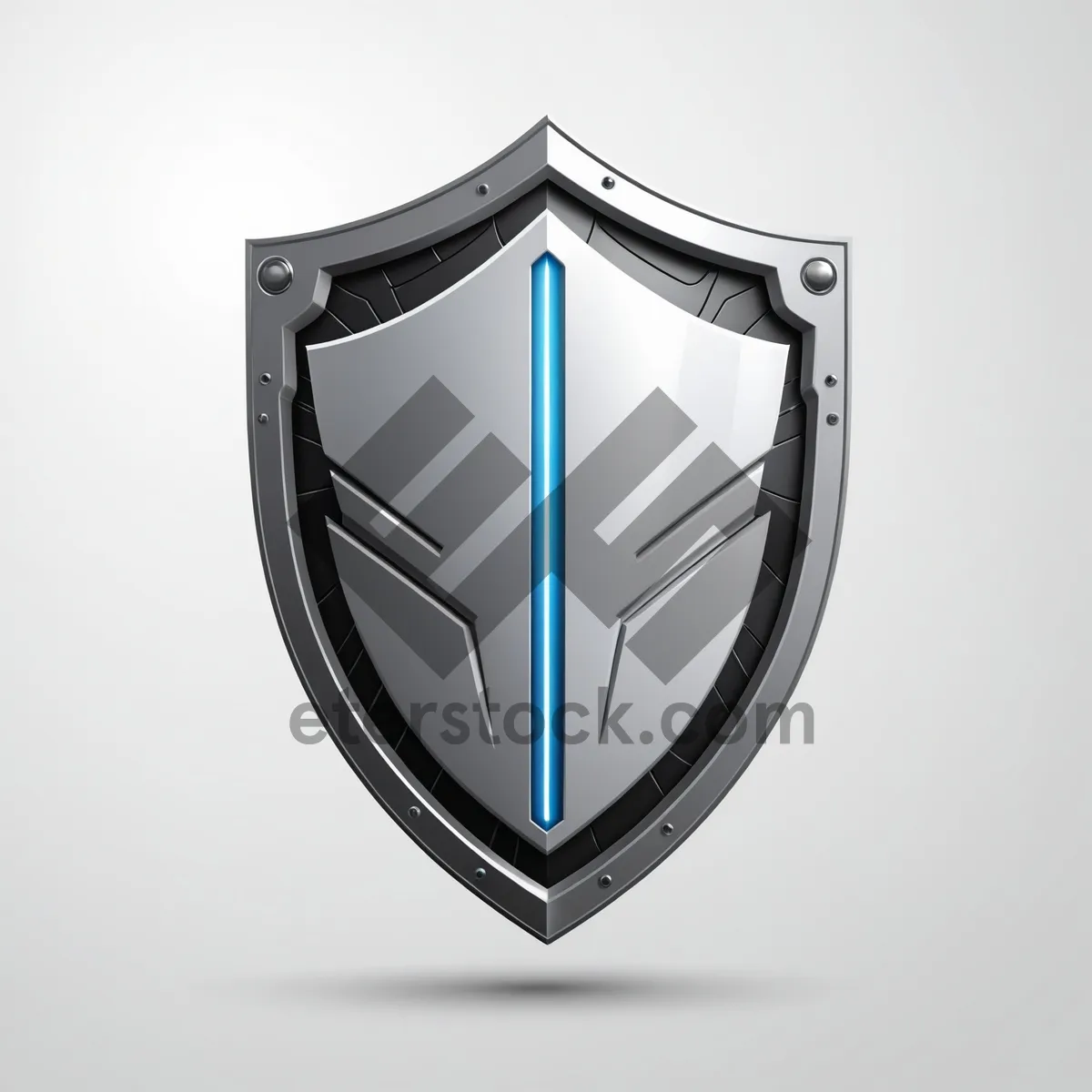 Picture of Shiny 3D shield emblem design icon