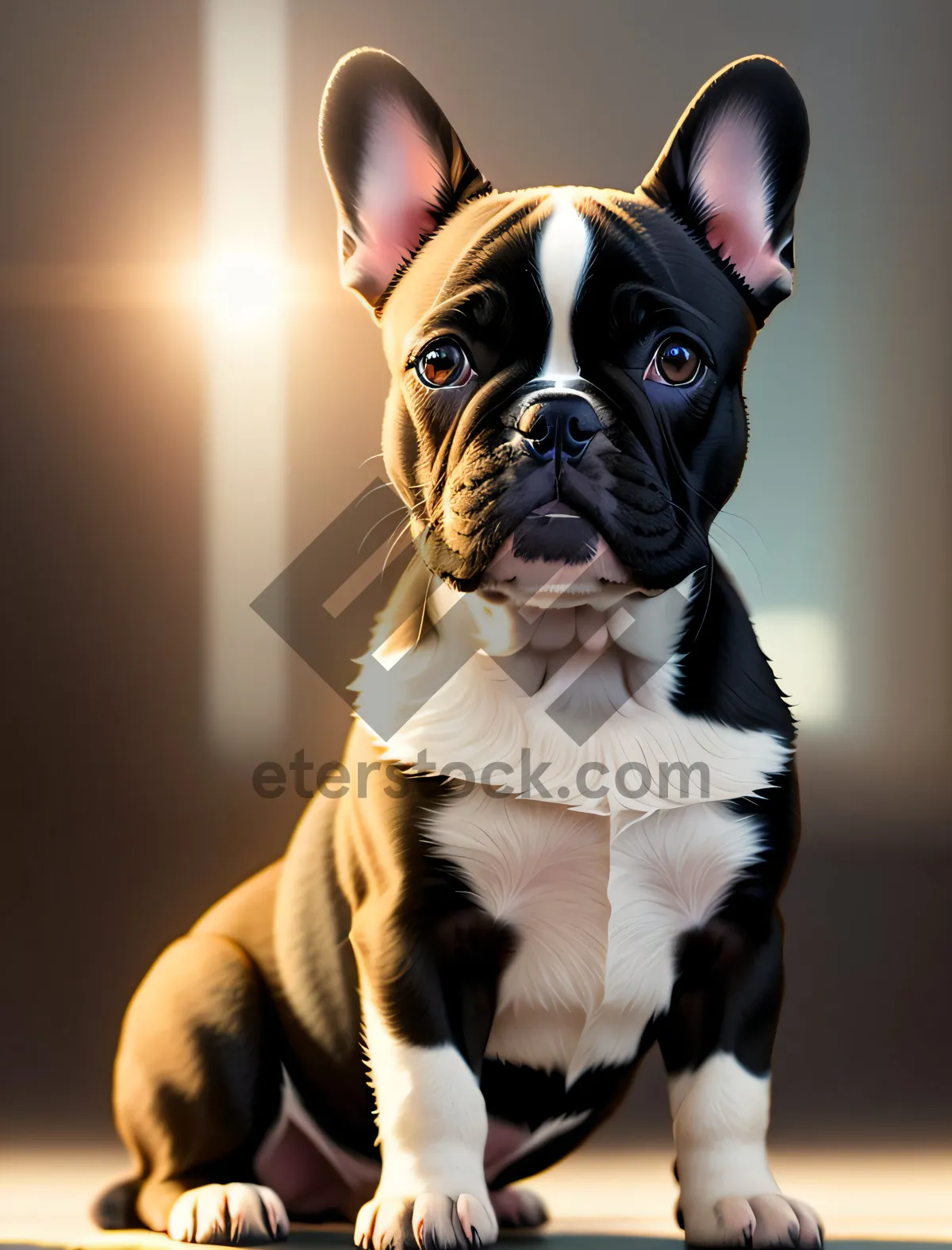 Picture of Playful Boxer Puppy with Muzzle Restraint