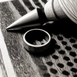 Ink-filled Pen in Container with Thimble and Cap - Writing Implement Close-up