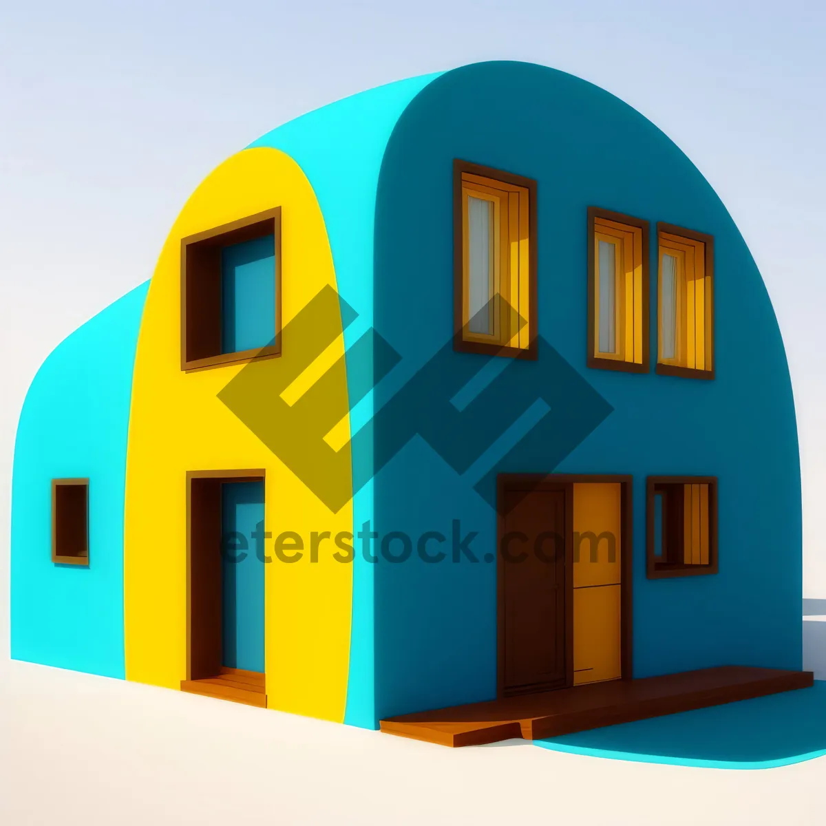 Picture of Modern 3D Symbolic Building for Real Estate Business