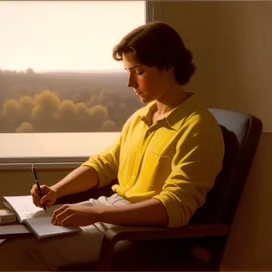 Successful Corporate Professional Working on Laptop at Modern Office Desk