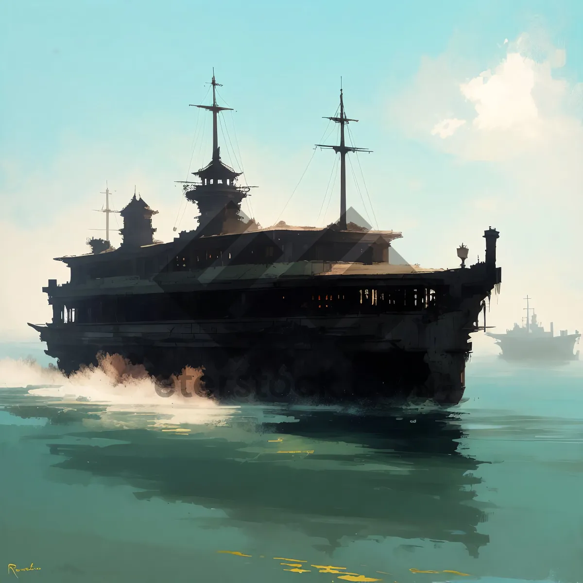 Picture of Ocean Pirate Ship Travel Vacation Boat Liner