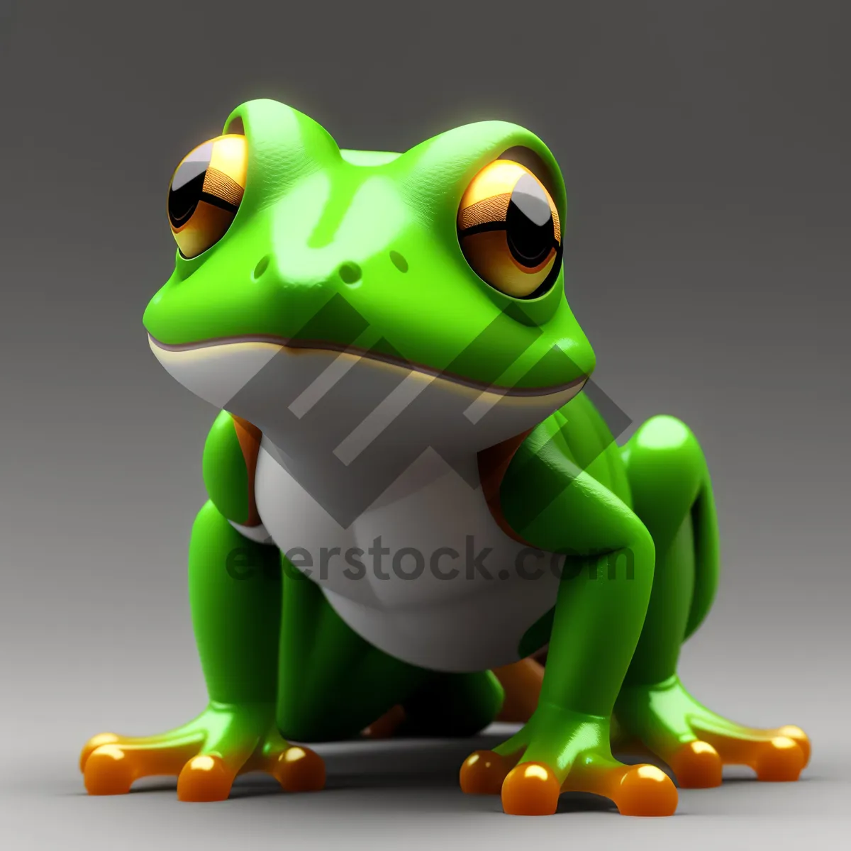 Picture of Frog Eye Bacteria Poison - 3D Cartoon Animal Drawing