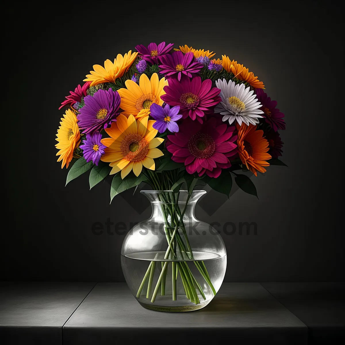 Picture of Colorful Floral Bouquet in Vase
