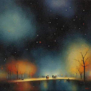 Ethereal Celestial Galaxy Sky in Bright Starlight Glow.