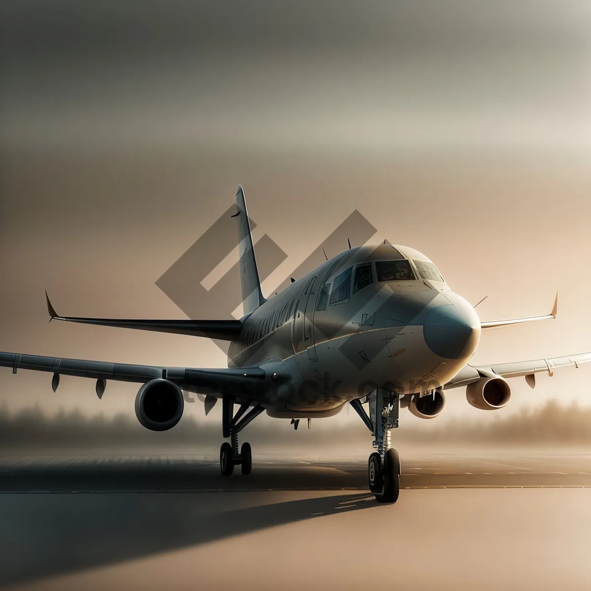 Picture of High-Flying Airliner in Clear Skies