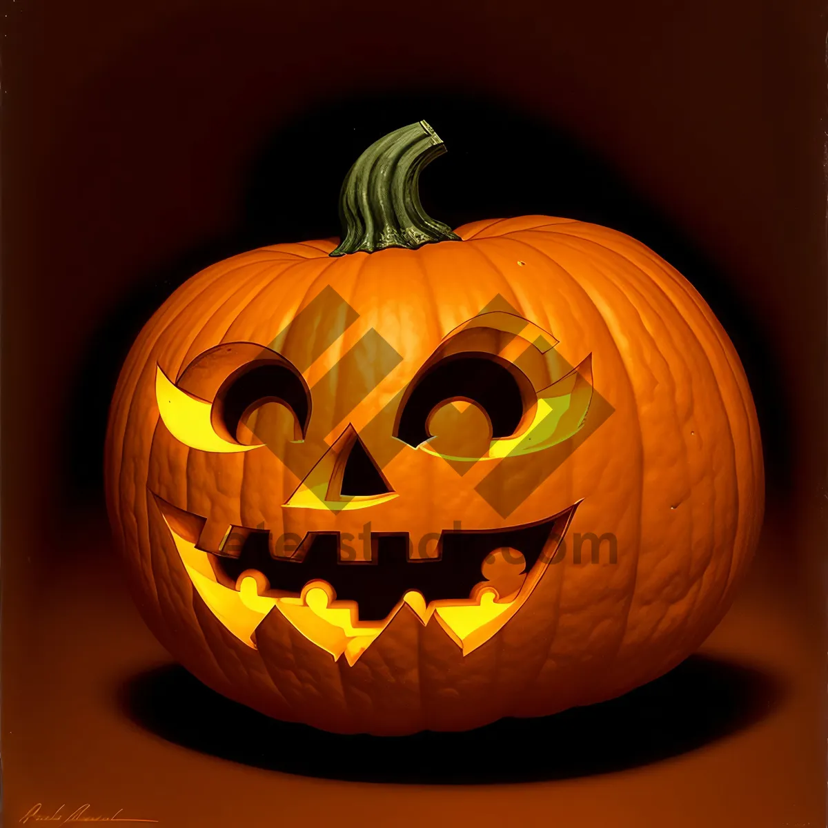 Picture of Spooky Smiling Pumpkin Lantern