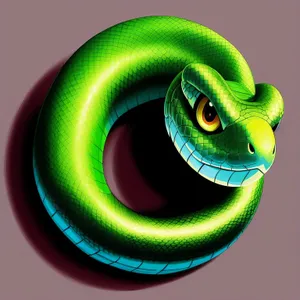 Vibrant Green Snake With Intense Eye
