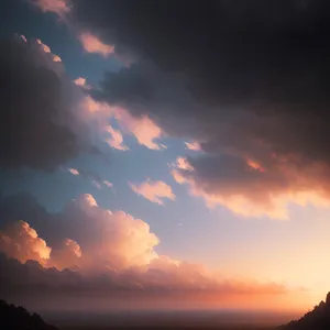 Heavenly Sunset: Majestic Colors Embrace the Horizon
