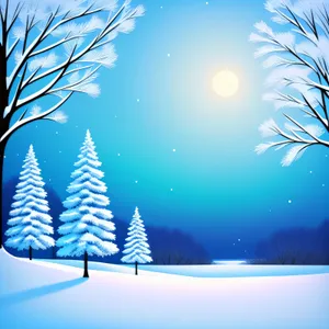 Winter Wonderland: Festive Evergreen with Snowflake Star