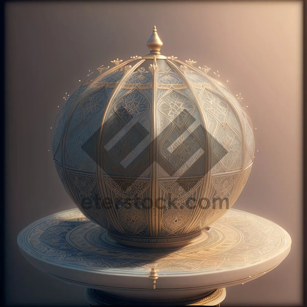 Picture of Ceramic Lantern: Chinese Porcelain Sphere Lampshade