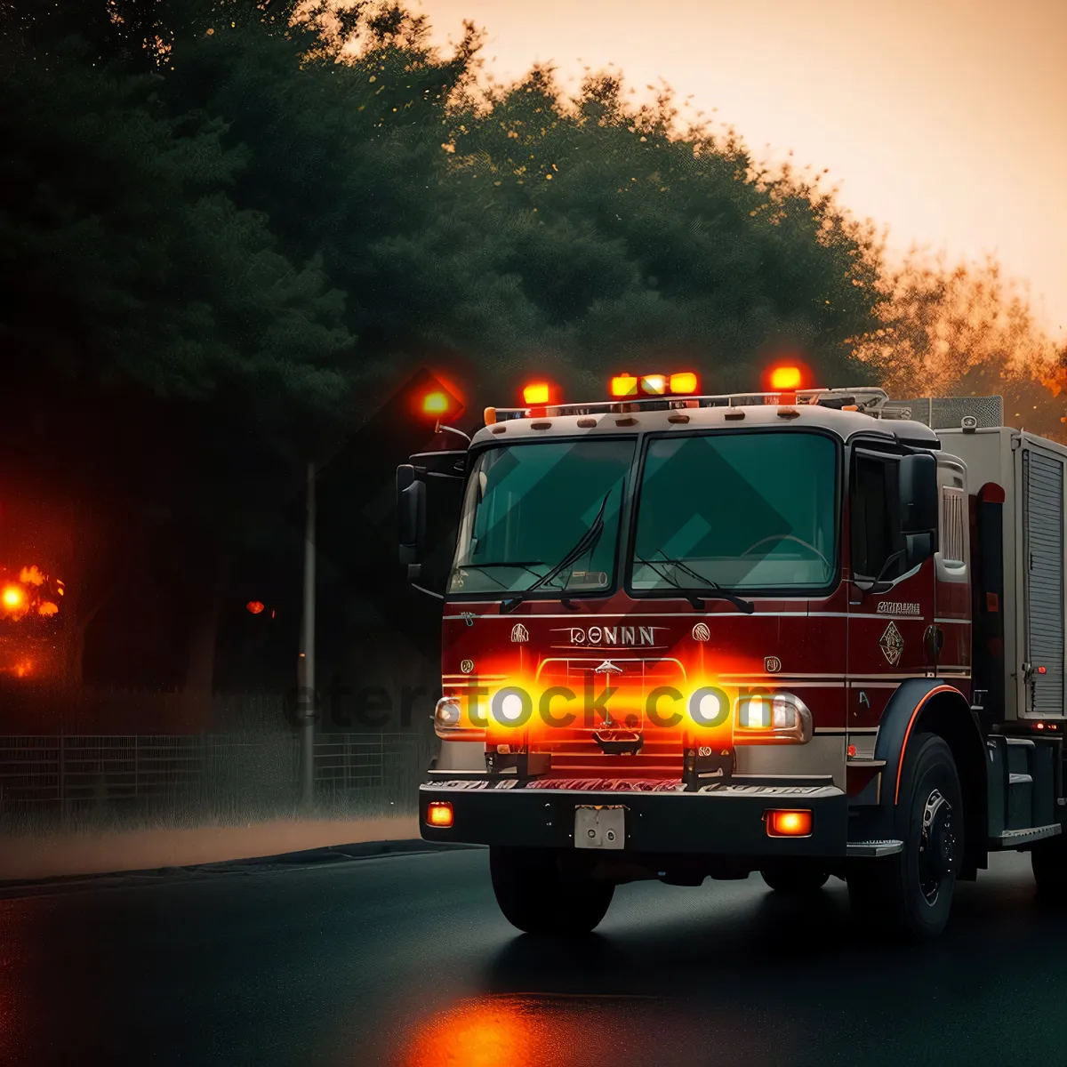 Picture of Highway Heavy Transport: Snowplow on Fire