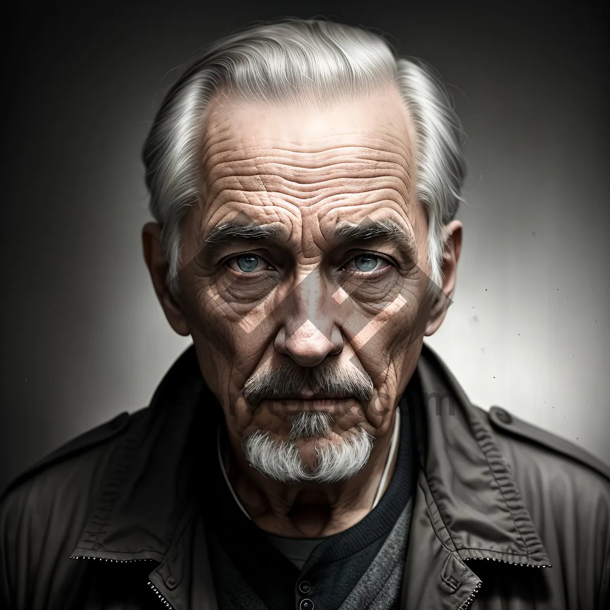 Picture of Serious Elderly Man with Retired Attitude