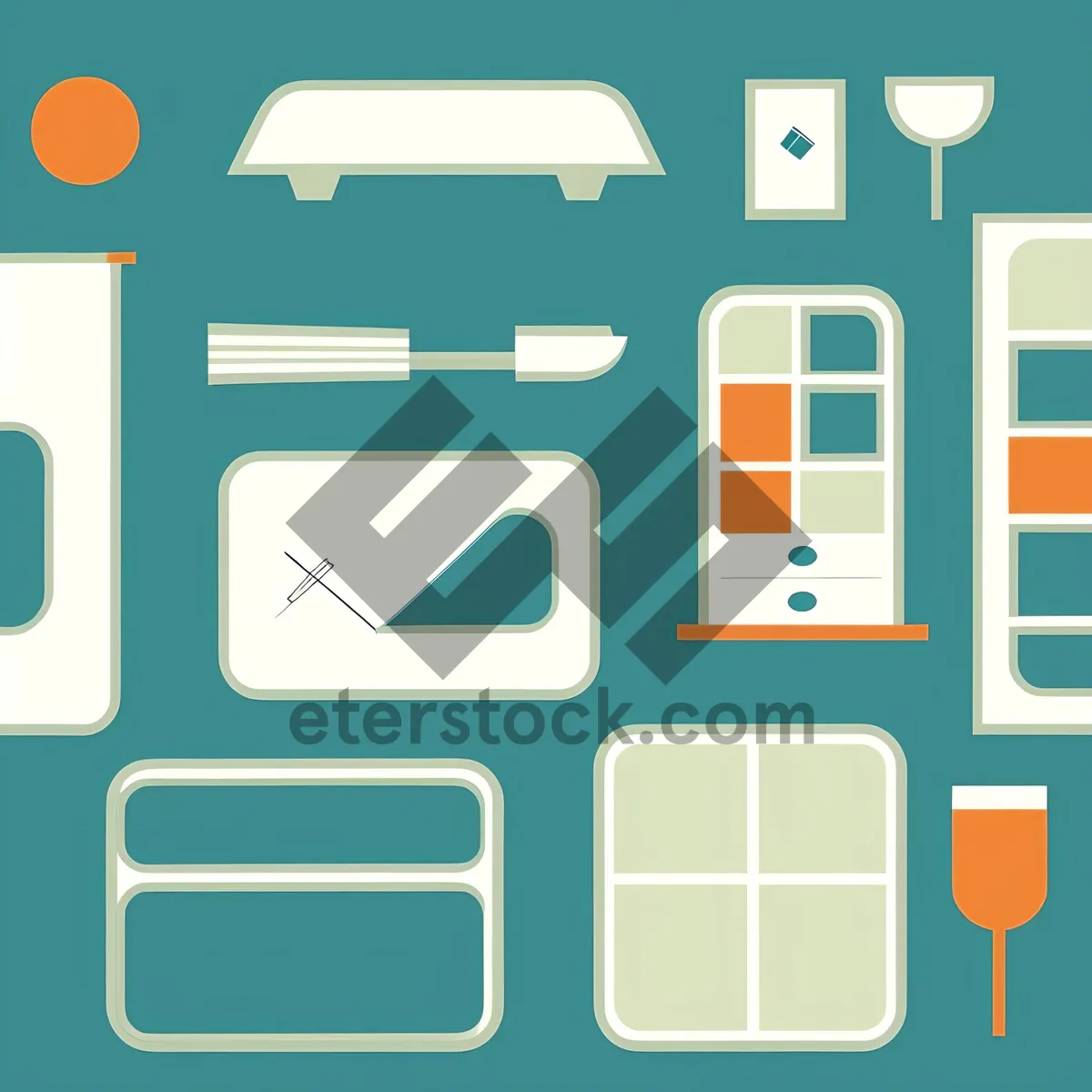 Picture of Icon Set Collection Buttons Symbols Web Interface