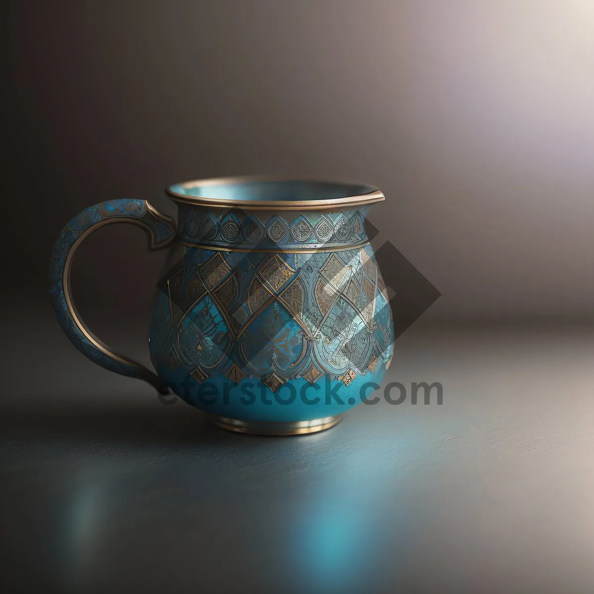 Picture of Morning Brew in Ceramic Coffee Mug with Saucer