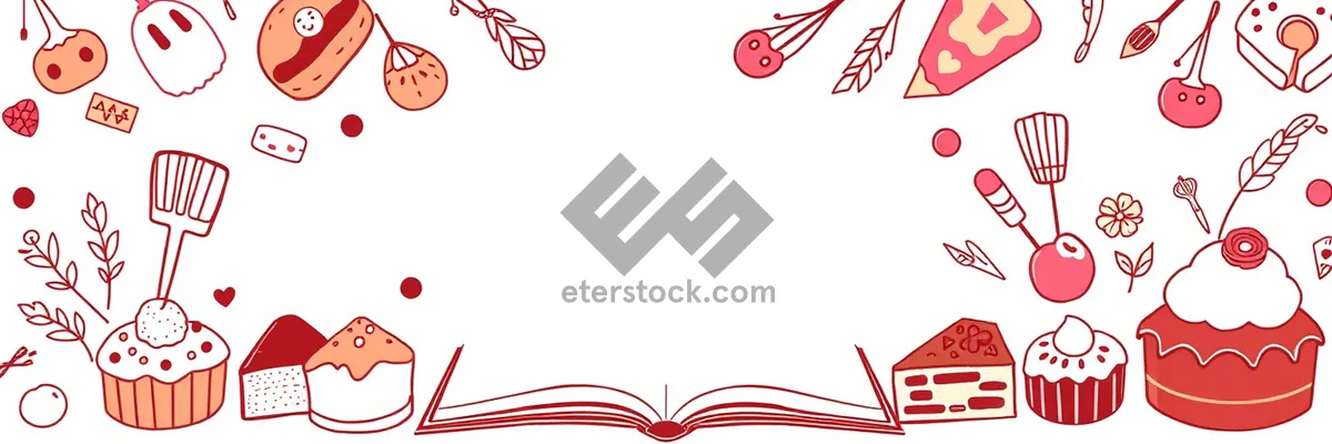 Picture of Floral pattern design with decorative elements and curves.