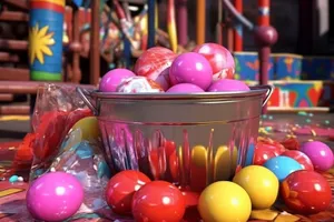 Colorful Easter Egg and Maracas Decoration