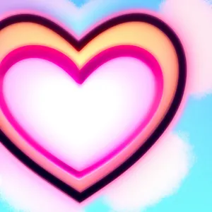 Pink Love Heart Graphic Design Icon