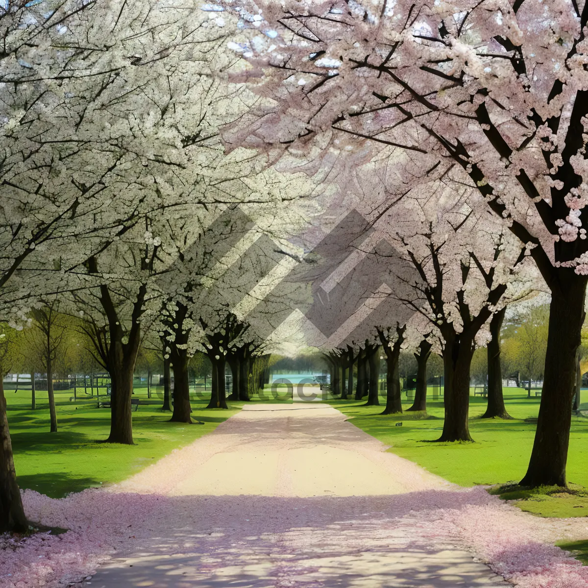 Picture of Autumn Serenity: Scenic Cemetery in Yellow Park