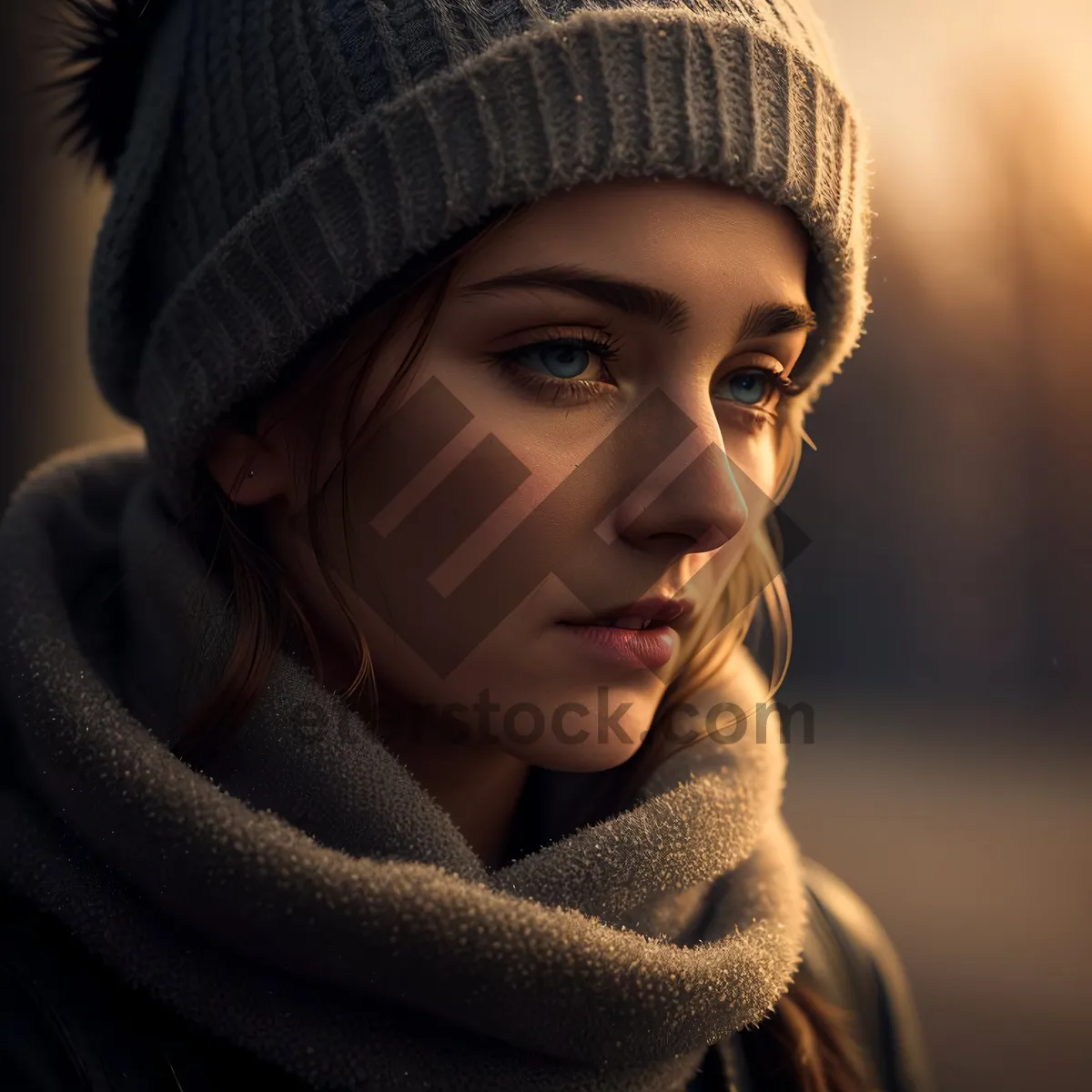 Picture of Smiling Child with Cute Hat and Attractive Expression