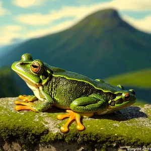 Vibrant Eyed Tree Frog - Captivating Wildlife Close-Up