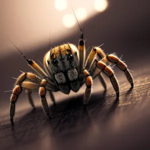 Close Encounter: Garden Spider, Arachnid Predator in Scary Web