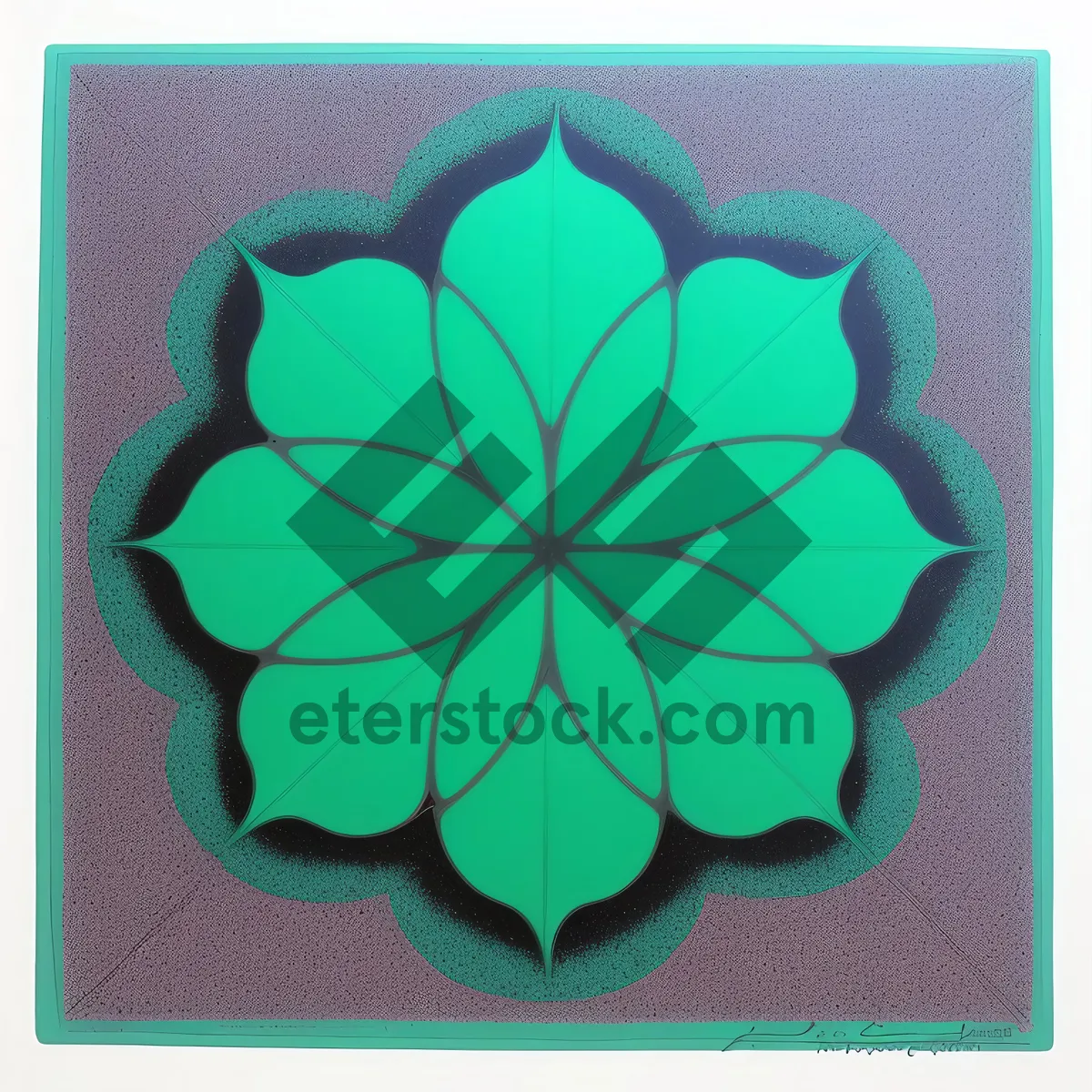 Picture of Floral Lotus Pattern: Retro-inspired Ornate Decoration