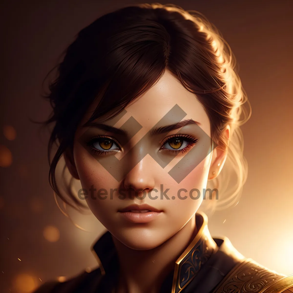 Picture of Sultry brunette model with captivating eyes