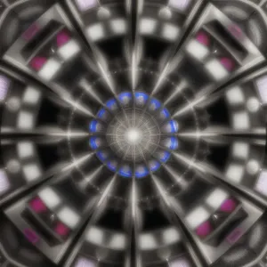 Futuristic Fractal Pinwheel: 3D Optical Glow