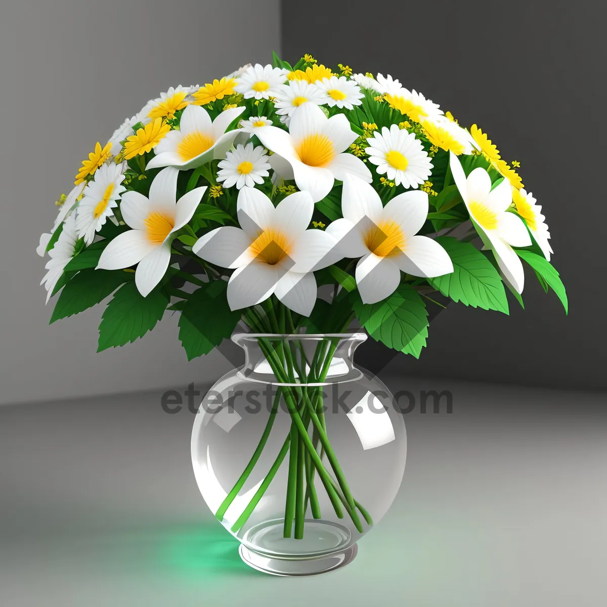 Picture of Yellow Daisy Bouquet in a Vase