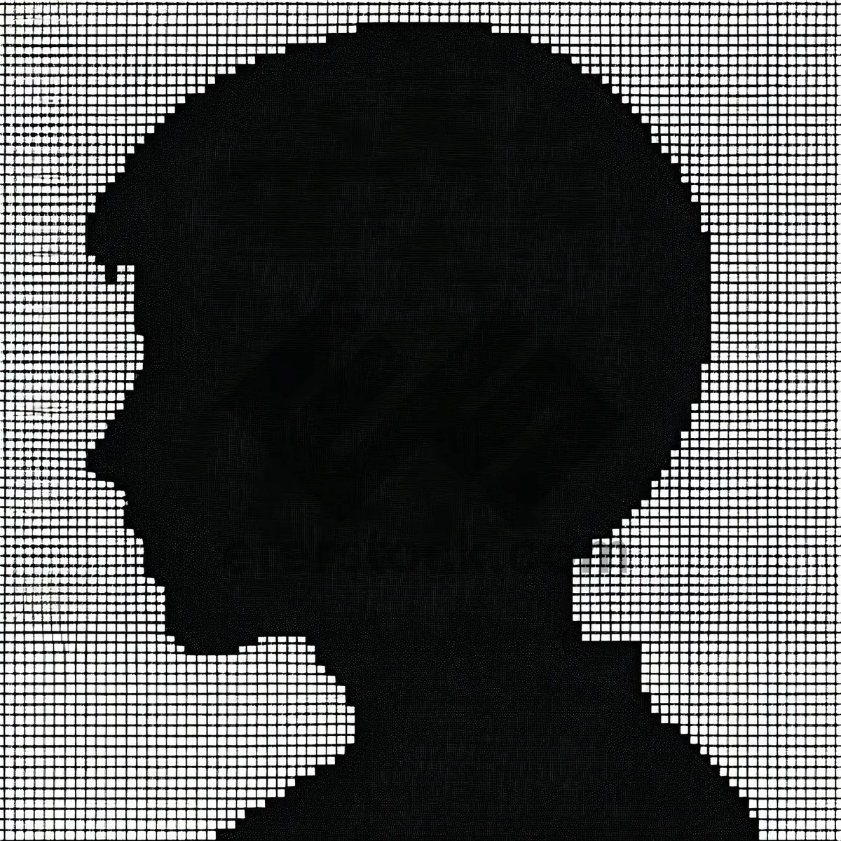 Picture of Modern Grid Mosaic: Black Digital Screen Design