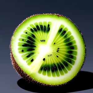 Fresh, Juicy Kiwi Slice Bursting with Vitamin Goodness