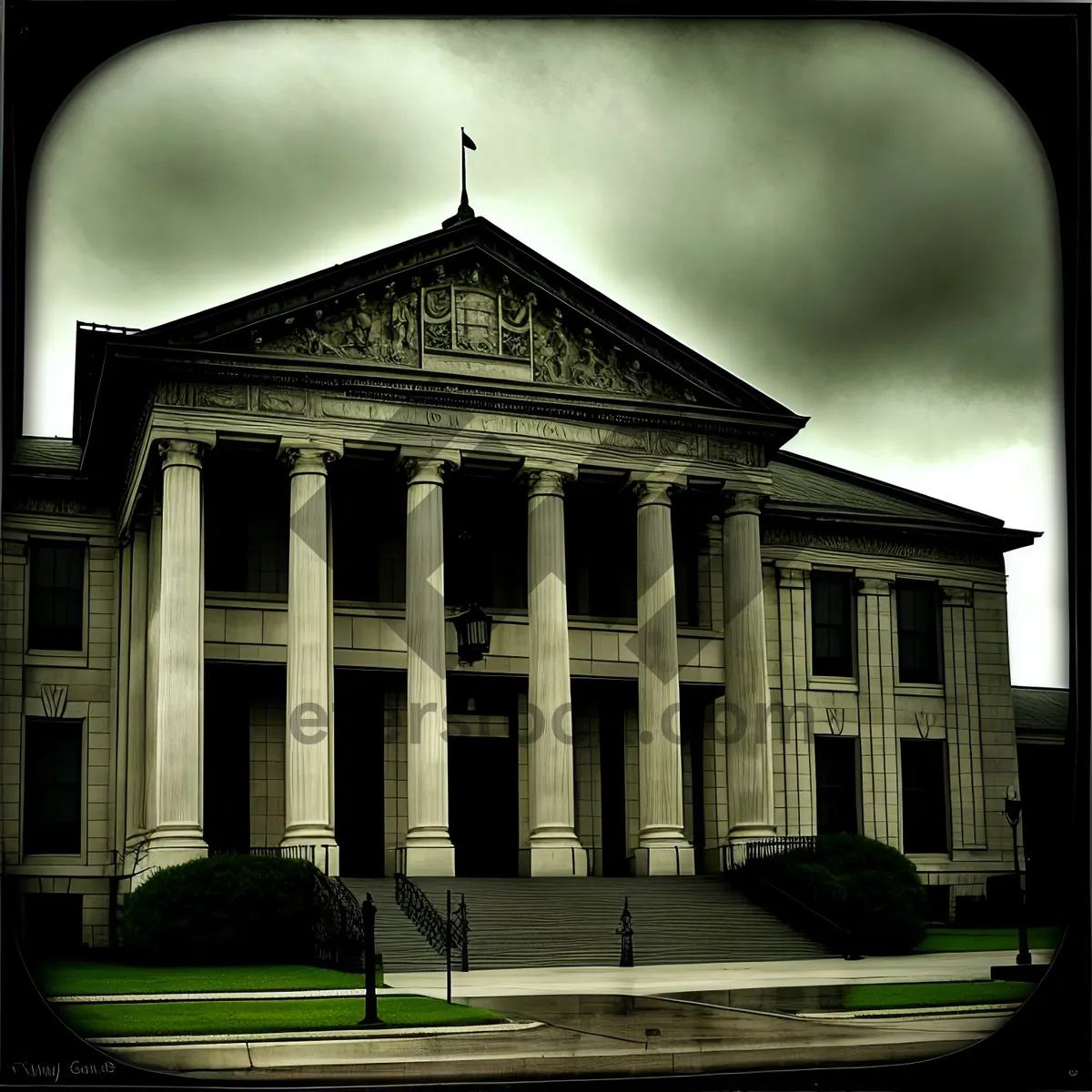 Picture of Iconic Capitol Building Standing Tall in Historic City Skyline.