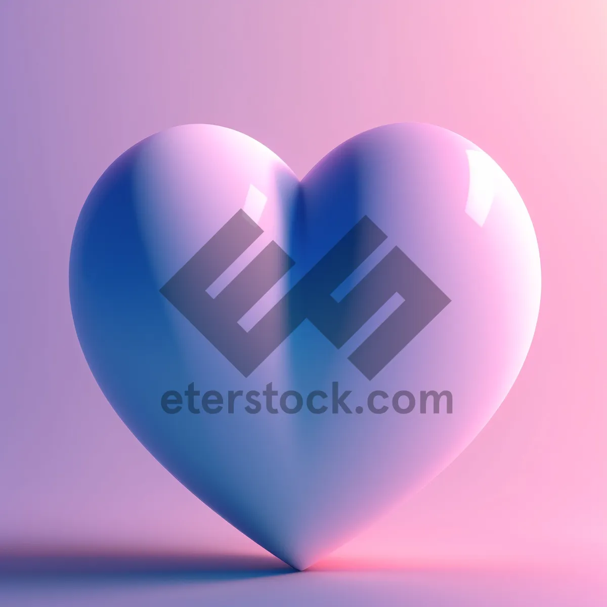 Picture of Colorful Shiny Heart Icon Set