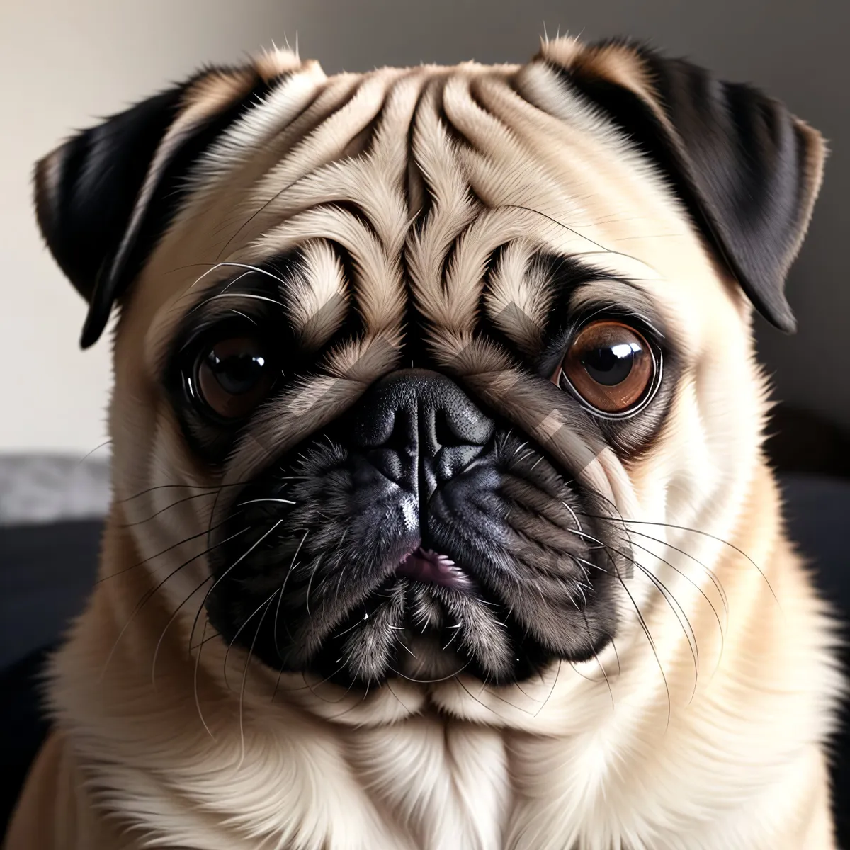 Picture of Adorable Pug Dog Portrait