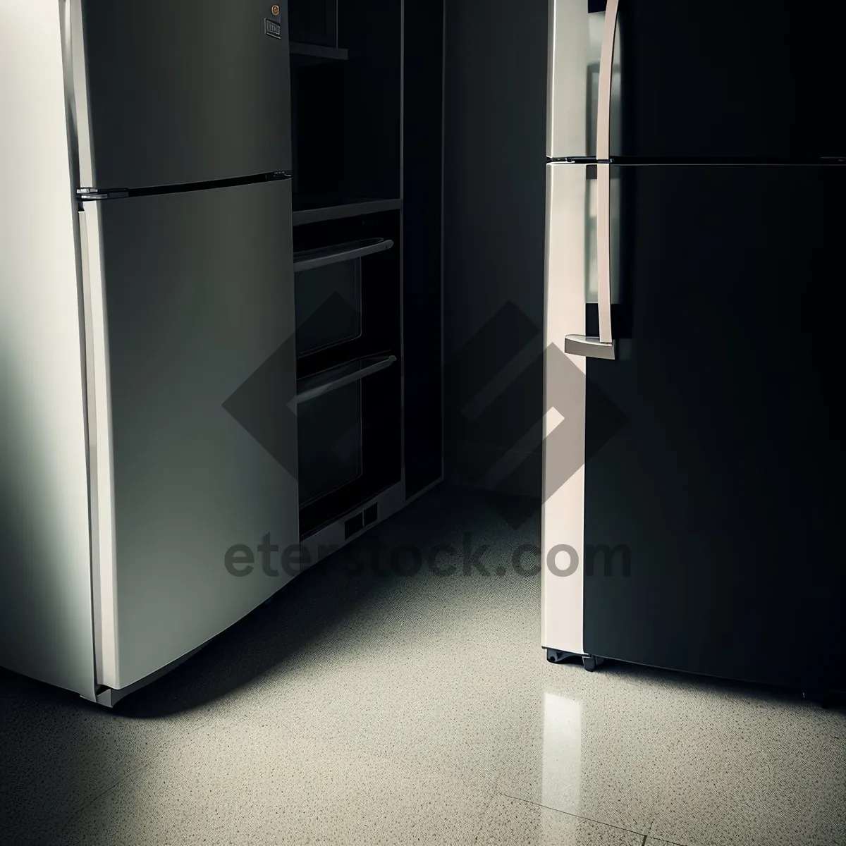 Picture of Sleek 3D White Goods Refrigerator for Modern Home