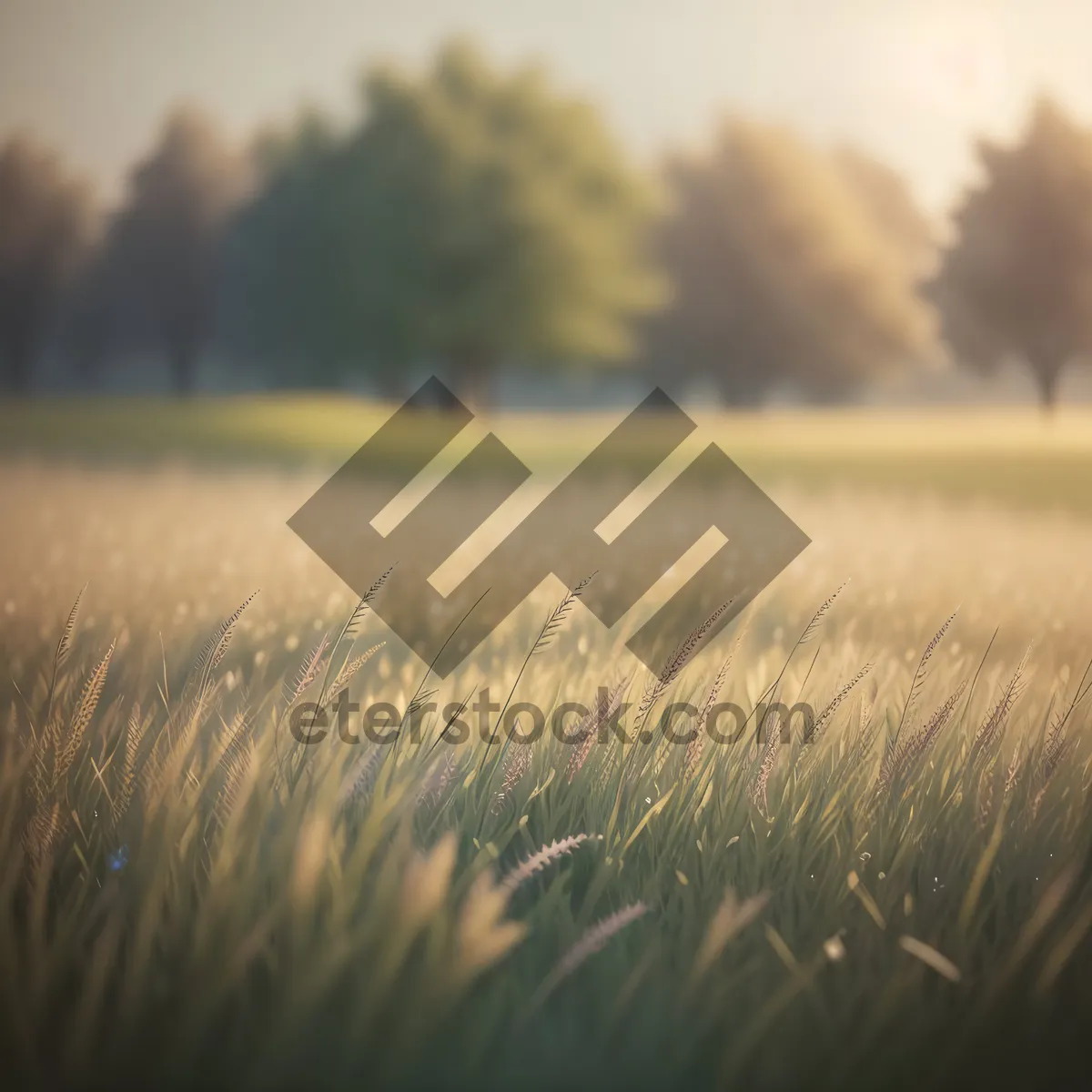 Picture of Golden Wheat Field under Sunny Skies