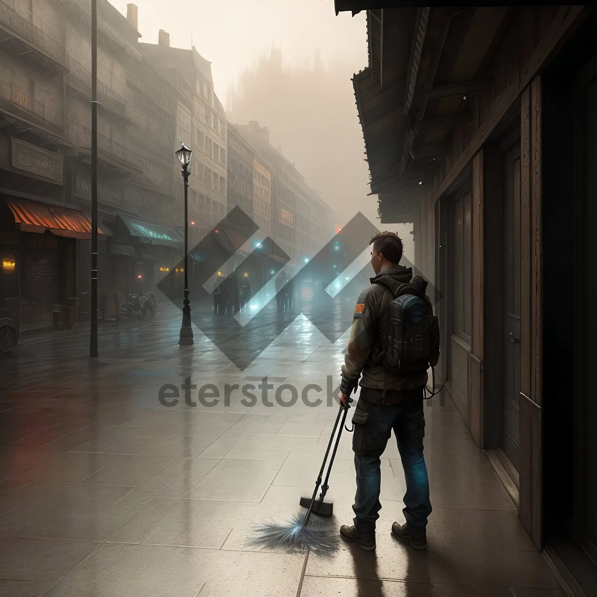 Picture of Outdoor Sportsman with Tripod Supported Rack